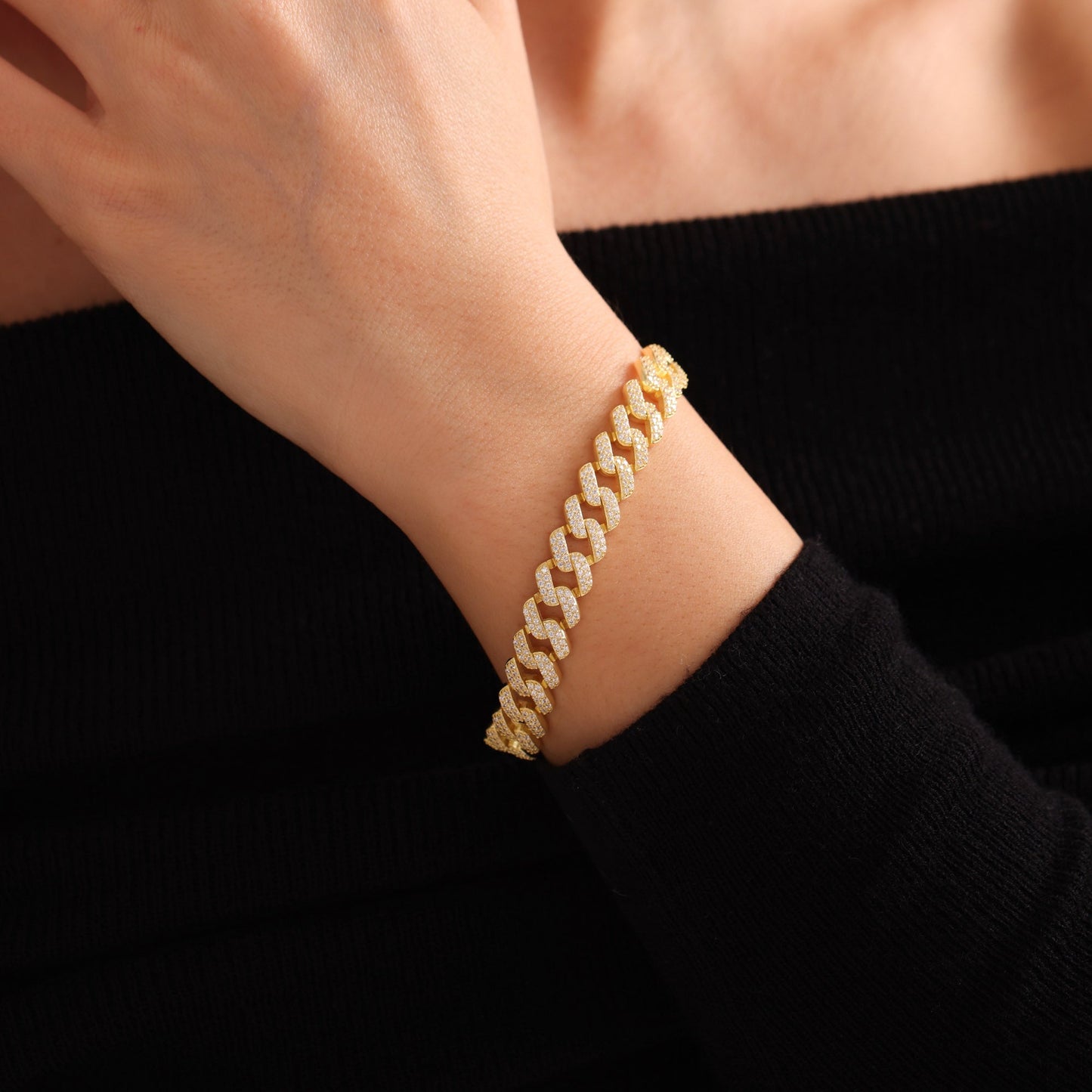 Diamond Cuban Chain Bracelet (8mm)