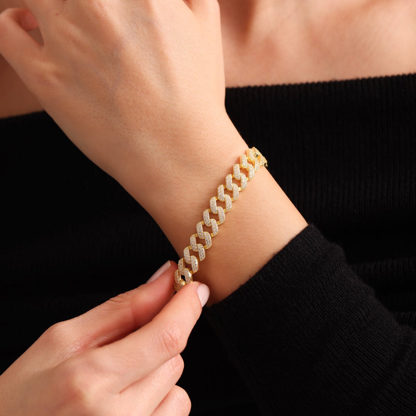 Diamond Cuban Chain Bracelet (8mm)