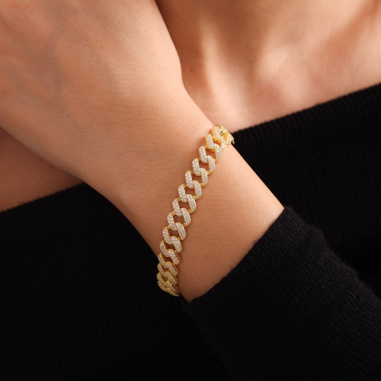Diamond Cuban Chain Bracelet (8mm)