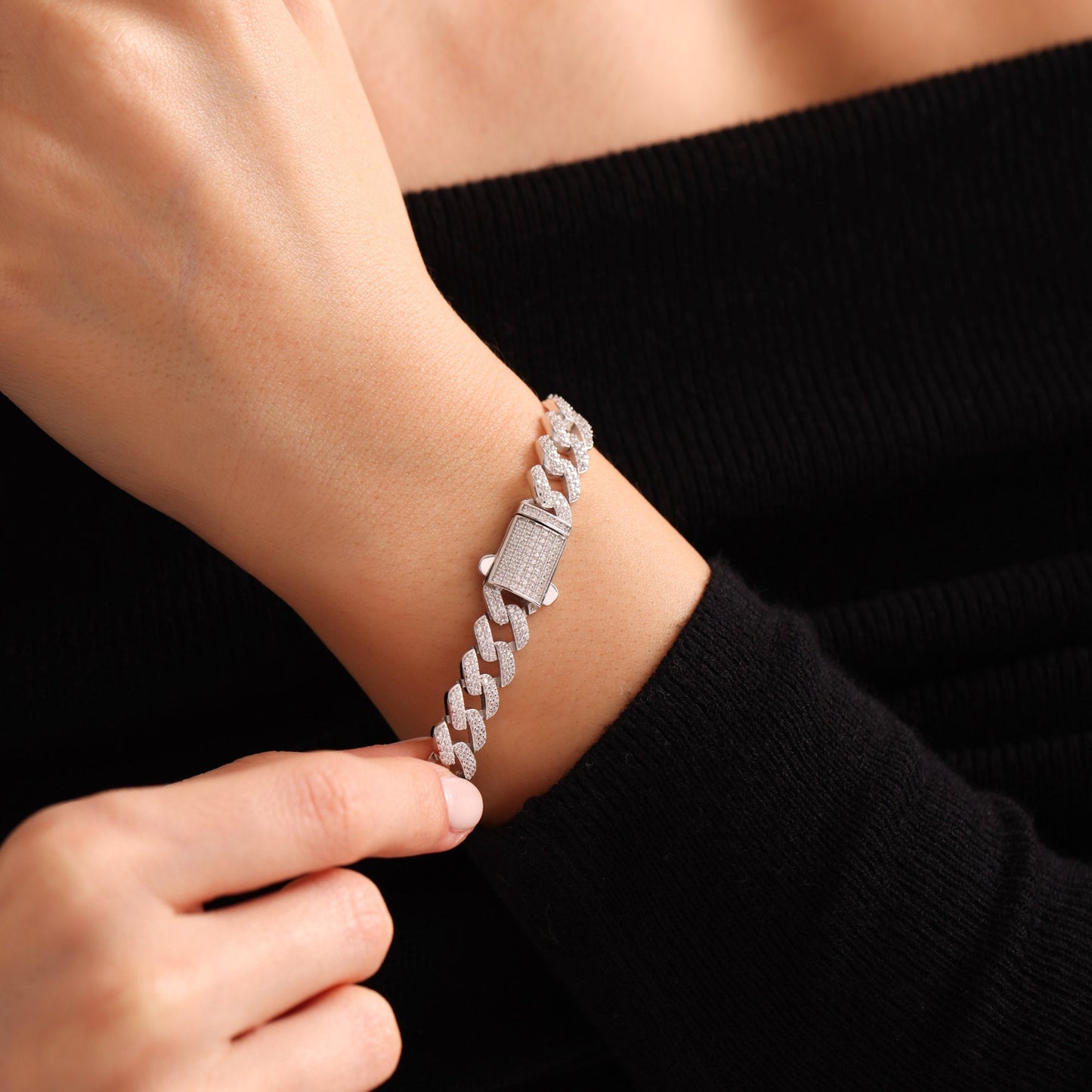 Diamond Cuban Chain Bracelet (8mm)