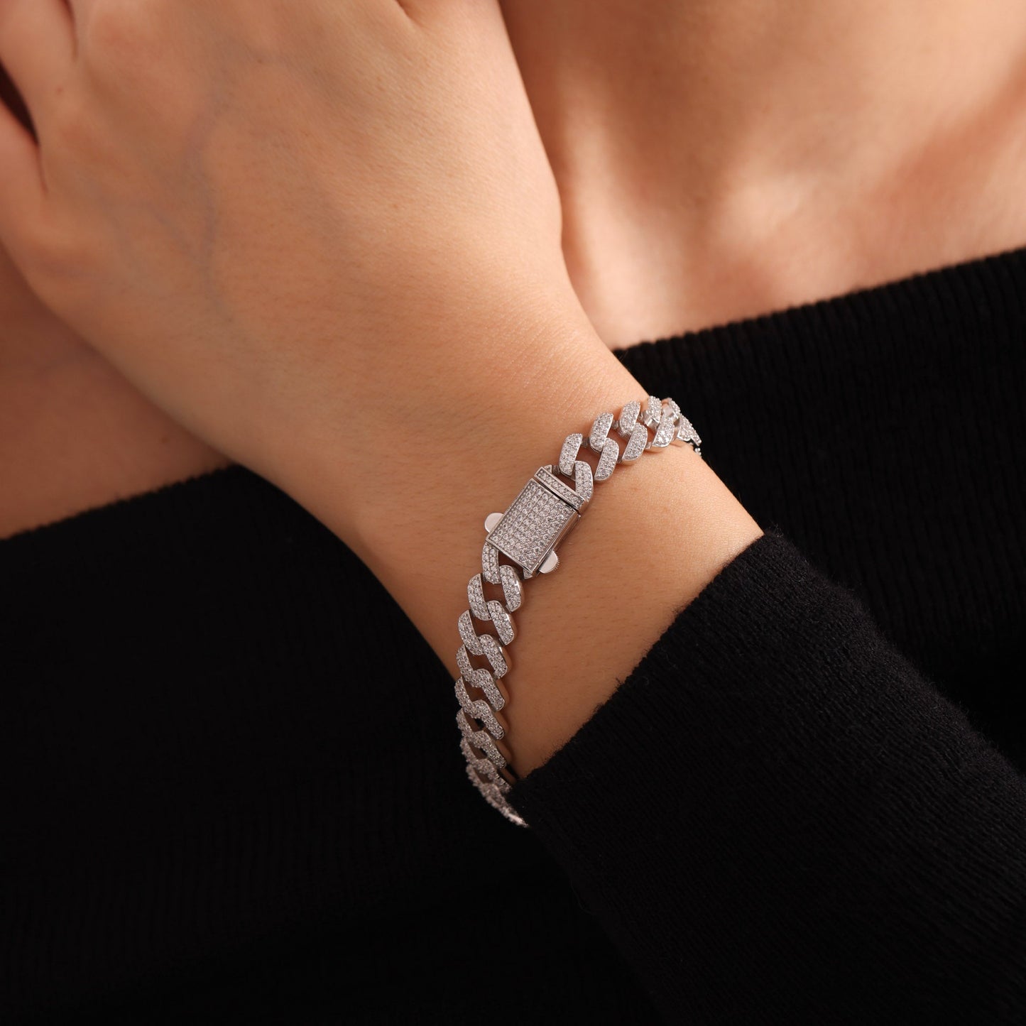 Diamond Cuban Chain Bracelet (8mm)