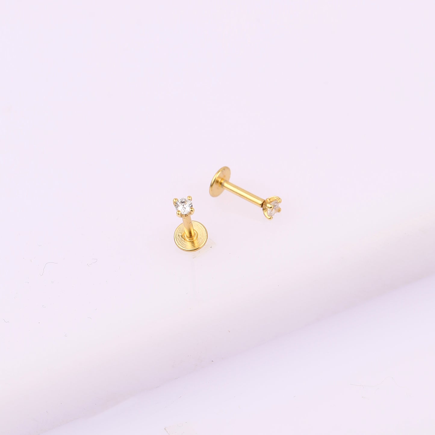 Labret Stud Earrings - Tiny Threadless Push Pin (18G)