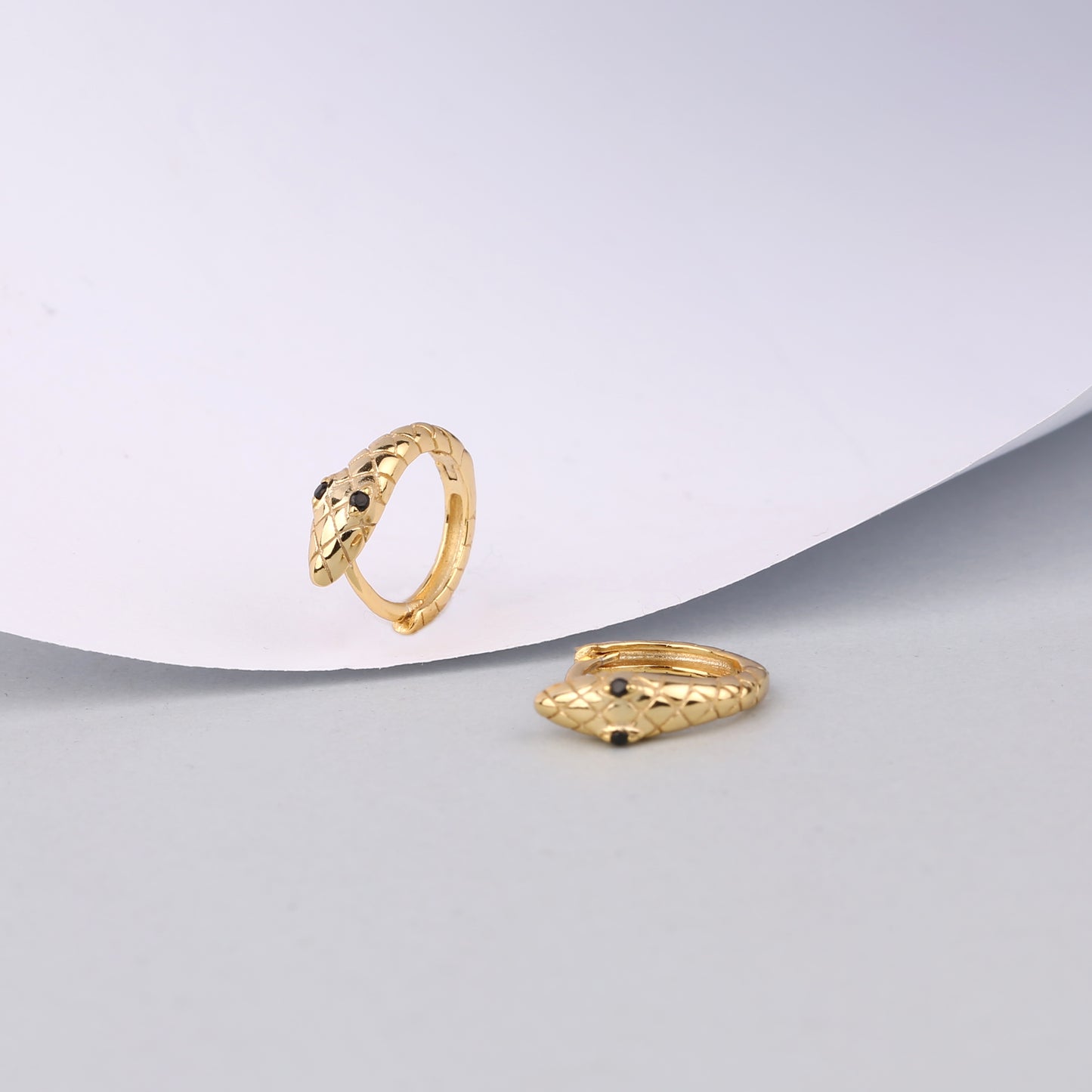 Snake Huggie Hoop Earrings Gift Set