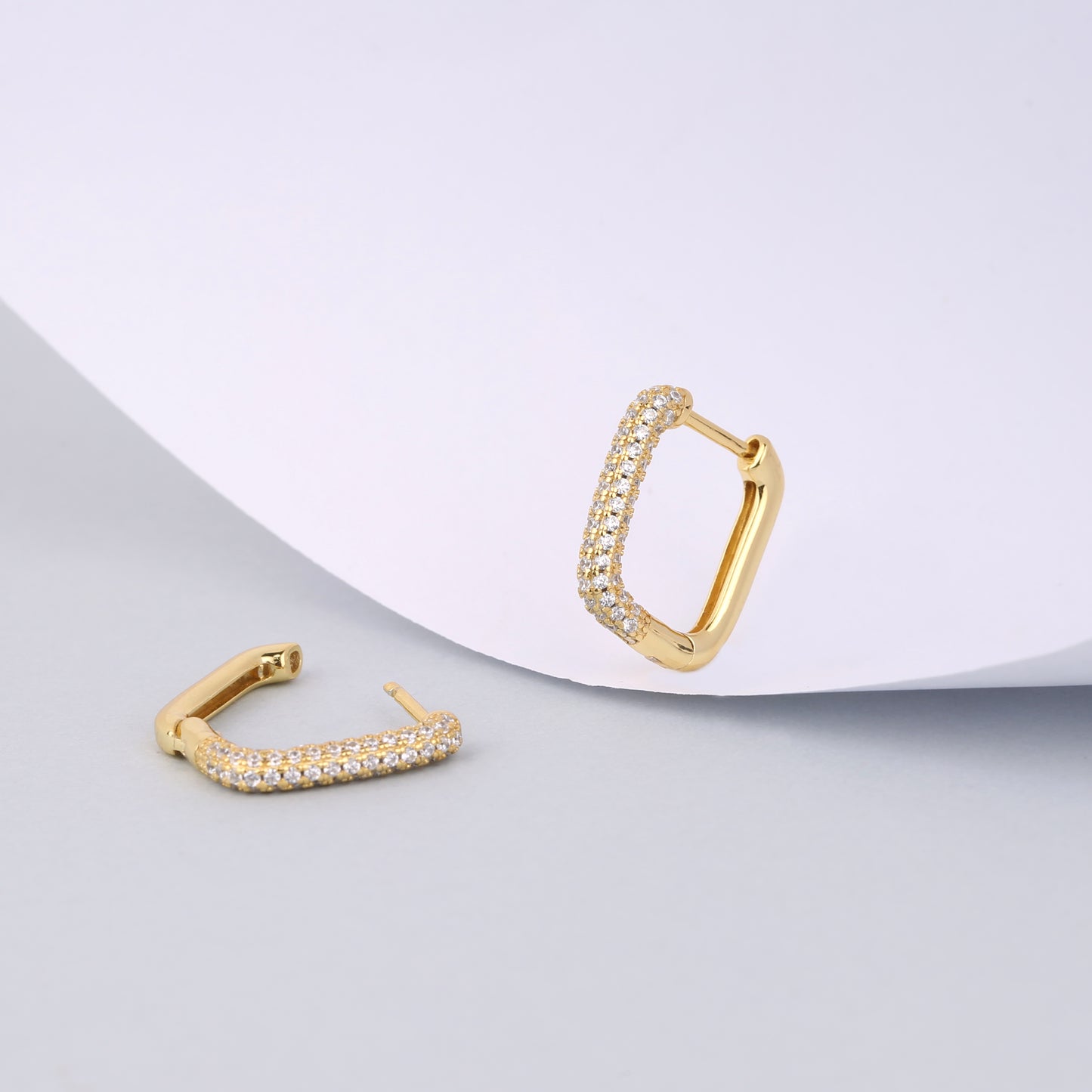 Pave Link Earrings