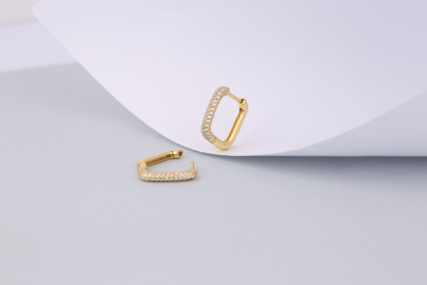 Pave Link Earrings