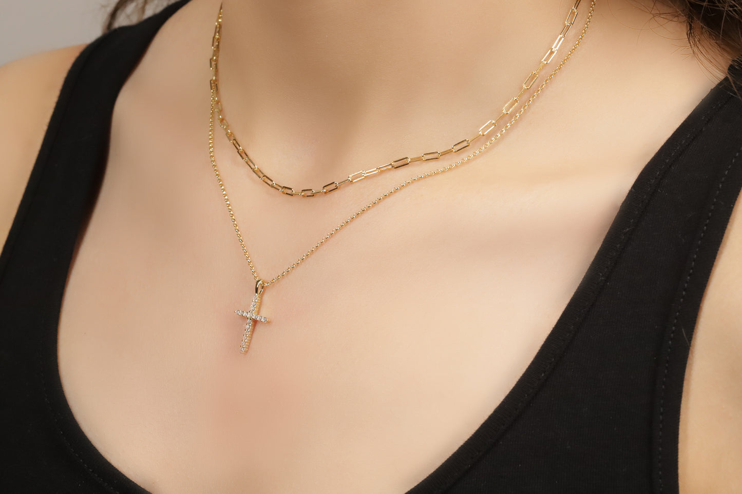 Gold Paperclip Chain Necklace