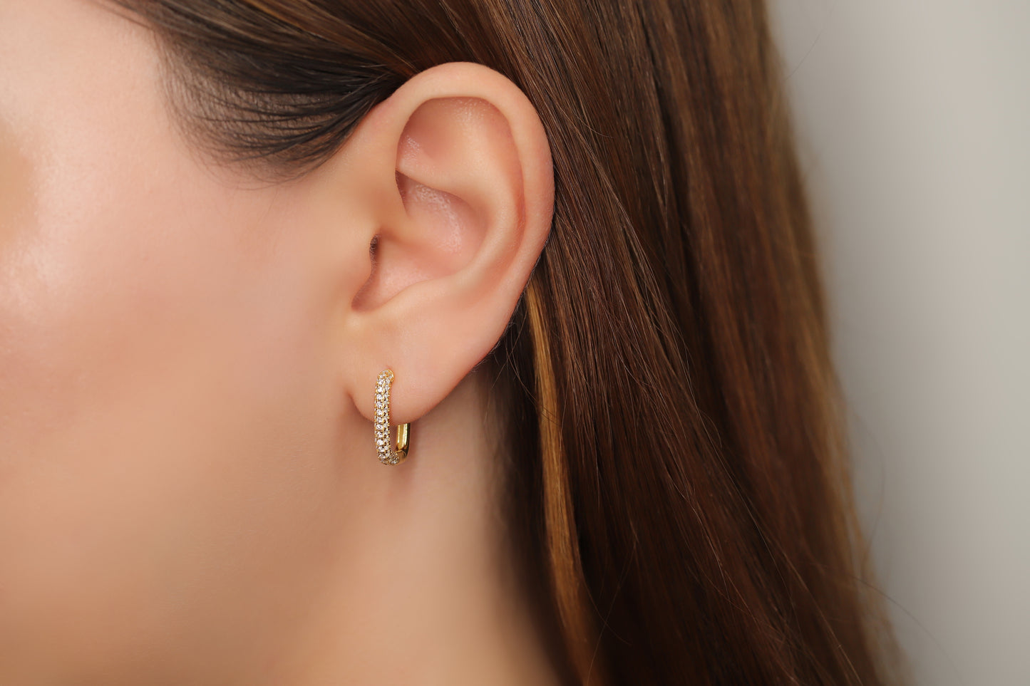 Pave Link Earrings