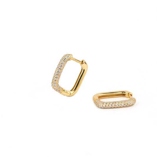 Pave Link Earrings