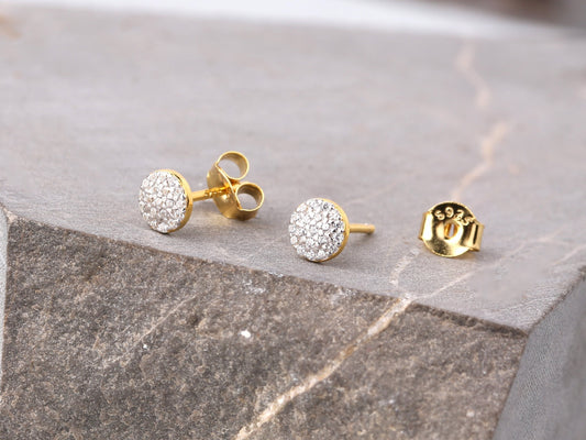 CZ Diamond Disc Studs